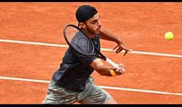 Francisco Cerundolo in action on Tuesday in Rome.