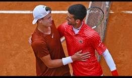 Holger Rune derrota a Novak Djokovic en tres sets, el miércoles en Roma.