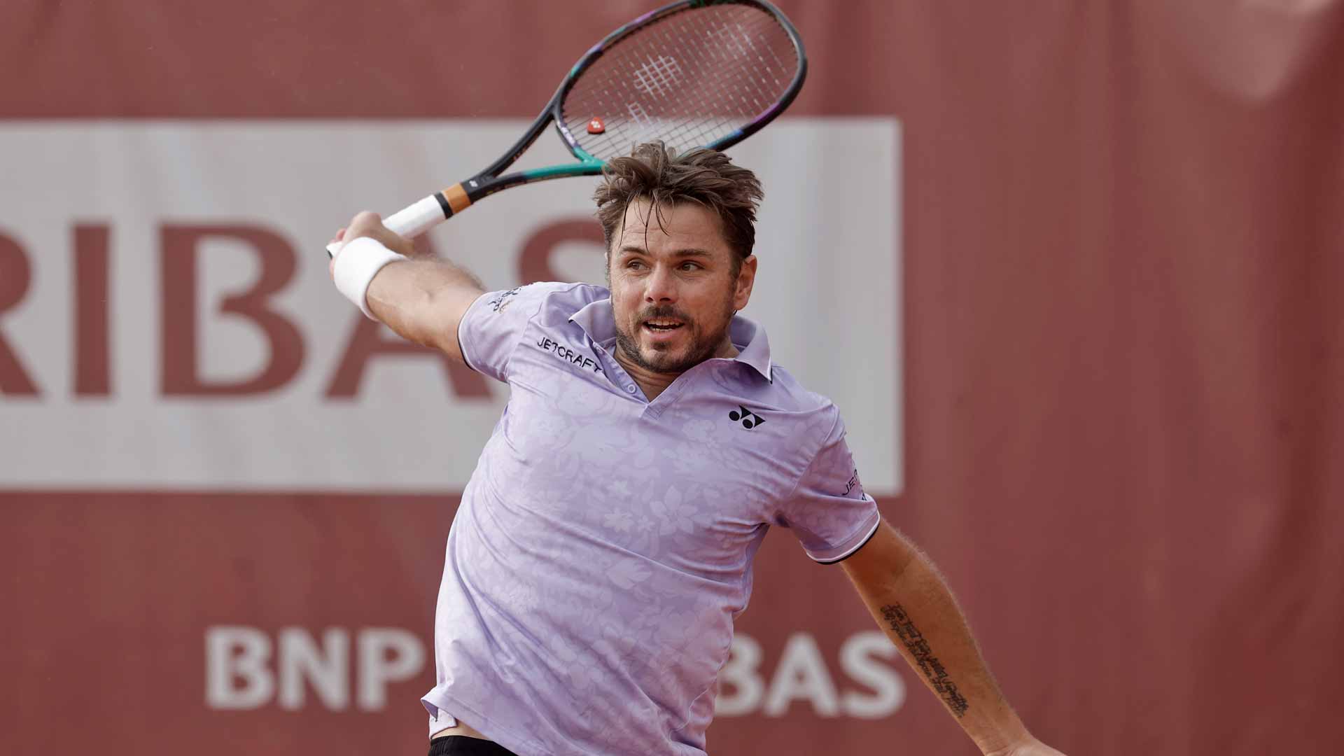 Stan Wawrinka in action at the Bordeaux Challenger.