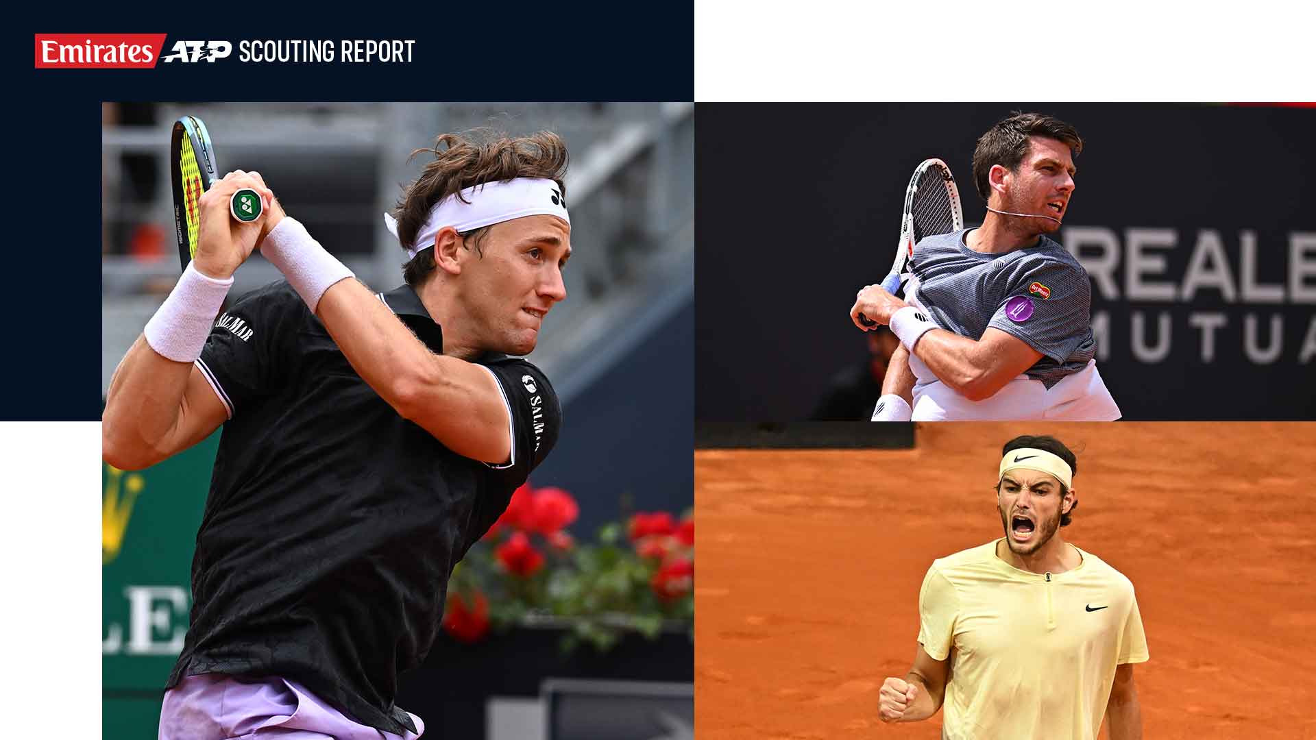 Casper Ruud, Taylor Fritz y Cameron Norrie compiten esta semana en el ATP Tour.