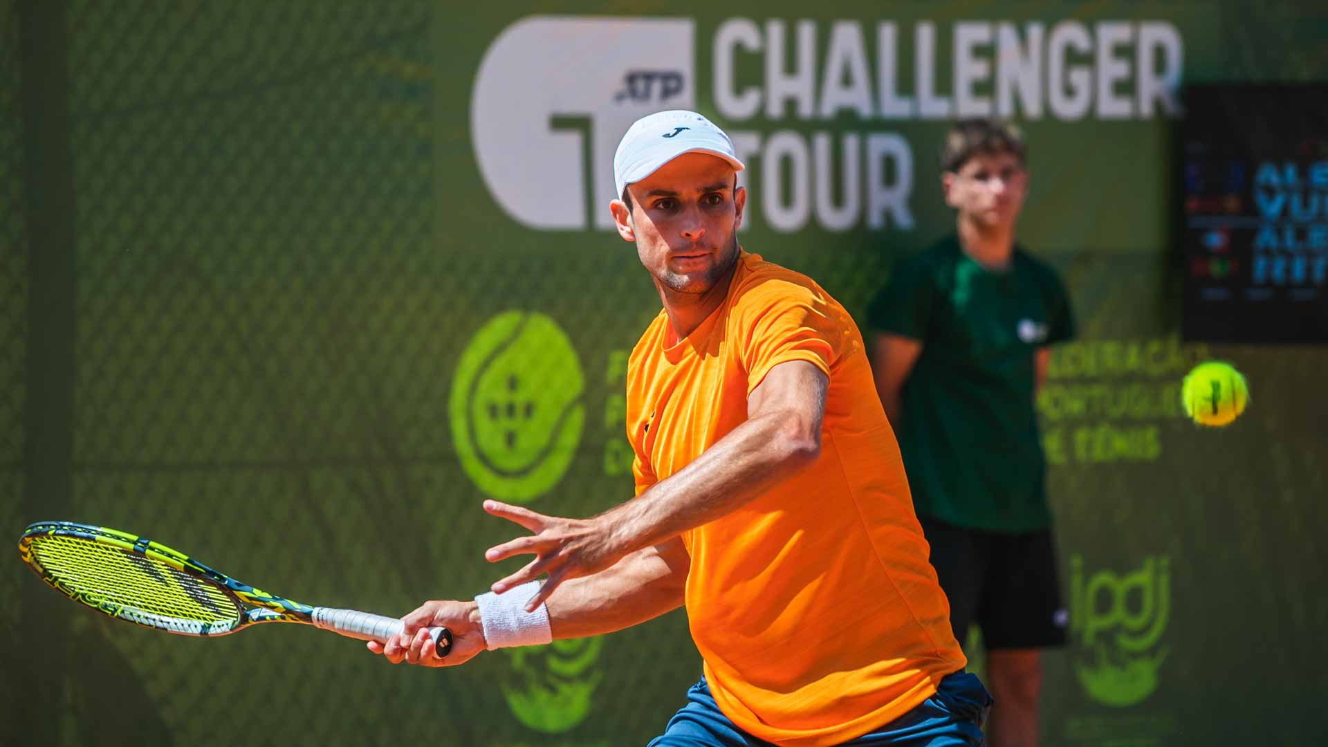 Aleksandar Vukic in action at the Oeiras Open 4, where he was a finalist.