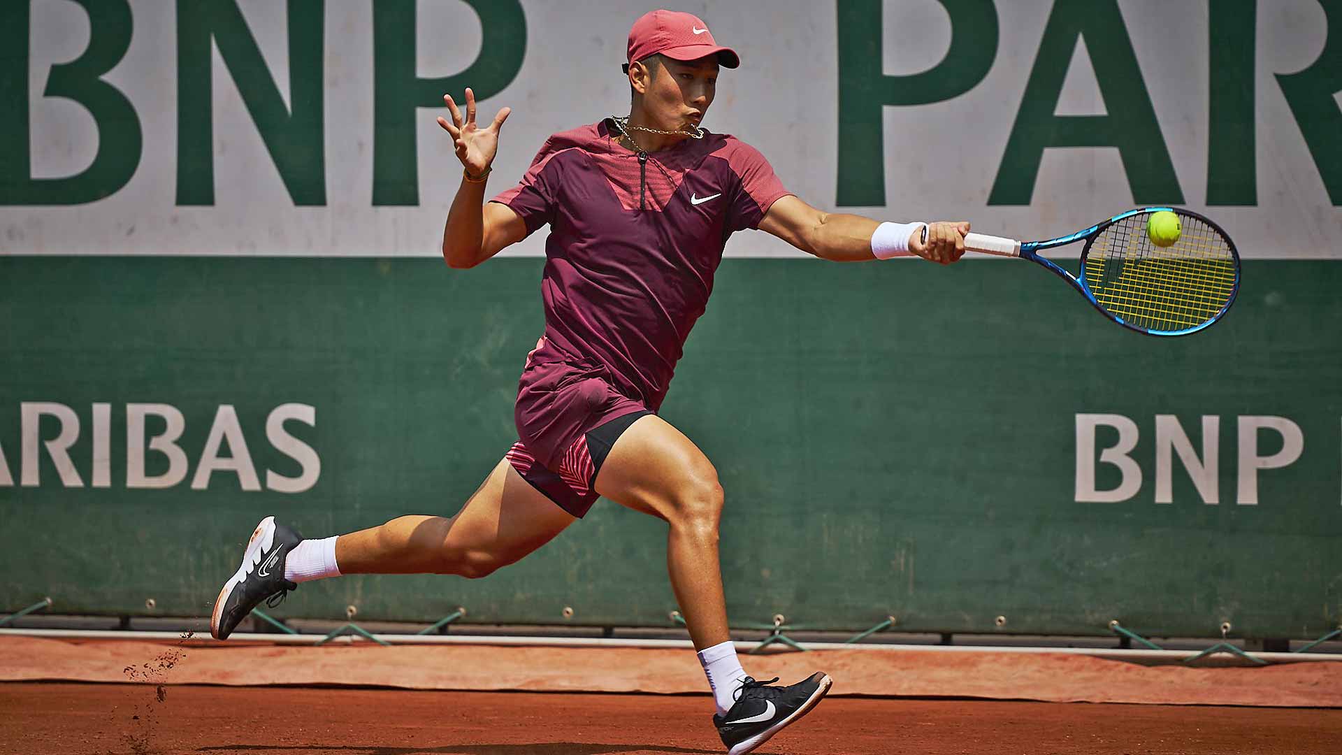 Shang Juncheng is making his Roland Garros qualifying debut.