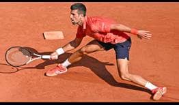 Novak Djokovic reaches his 12th Roland Garros semi-final with victory against Karen Khachanov on Tuesday in Paris.