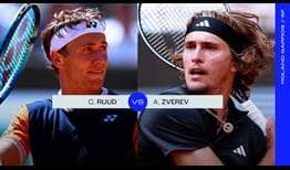 Los tres partidos previos entre Ruud y Zverev han sido en territorio ATP Masters 1000.