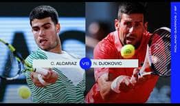 Carlos Alcaraz ganó su único duelo ATP Head2Head previo ante Novak Djokovic la temporada pasada en Madrid.