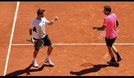 Ivan Dodig y Austin Krajicek, durante el partido de semifinales de Roland Garros.
