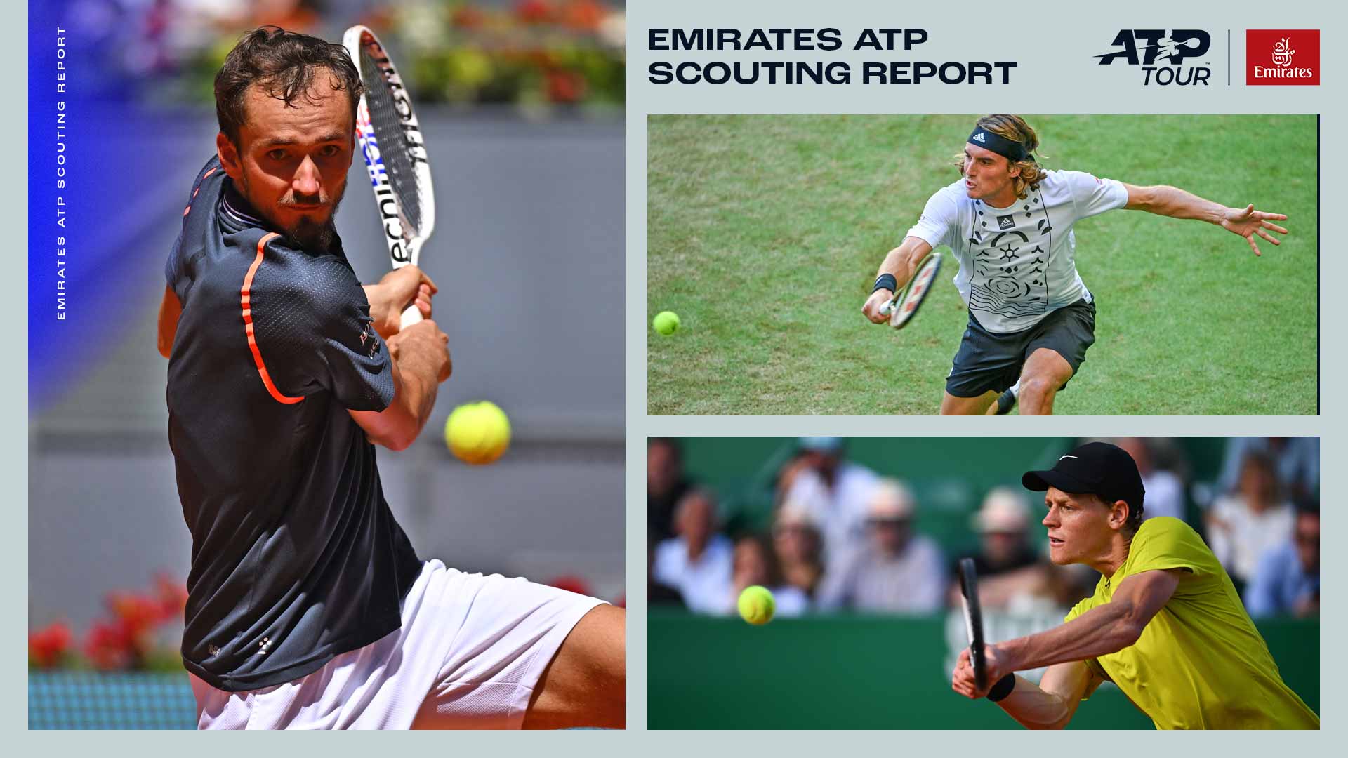 Daniil Medvedev, Jannik Sinner and Stefanos Tsitsipas will compete this week as the 2023 grass-court season begins on the ATP Tour.