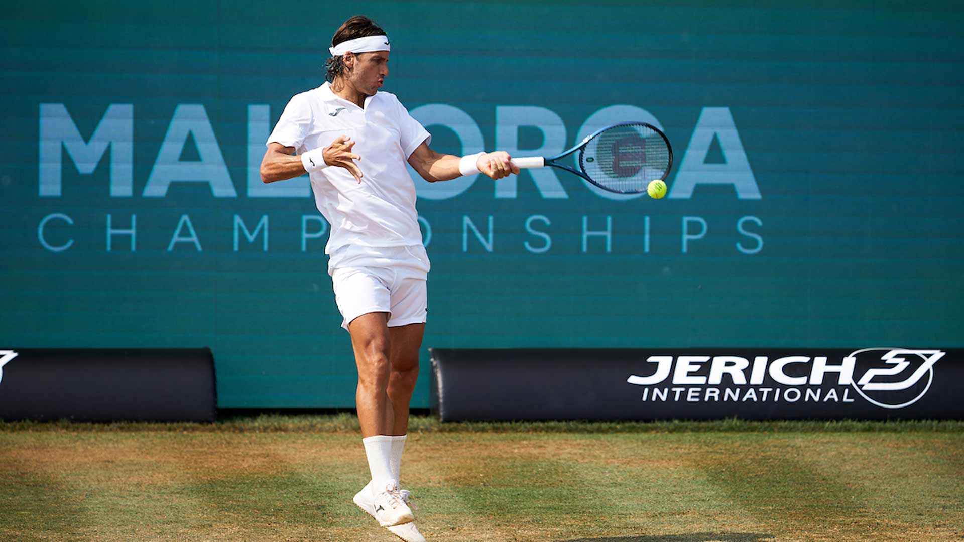Feliciano Lopez in action at the Mallorca Championships.