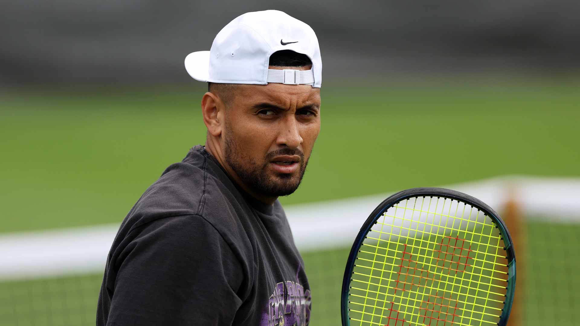 Nick Kyrgios withdraws from the tournament where he reached his first major final one year ago.