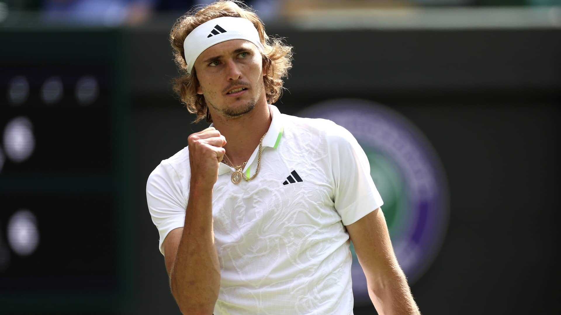 Alexander Zverev, este jueves en Wimbledon.