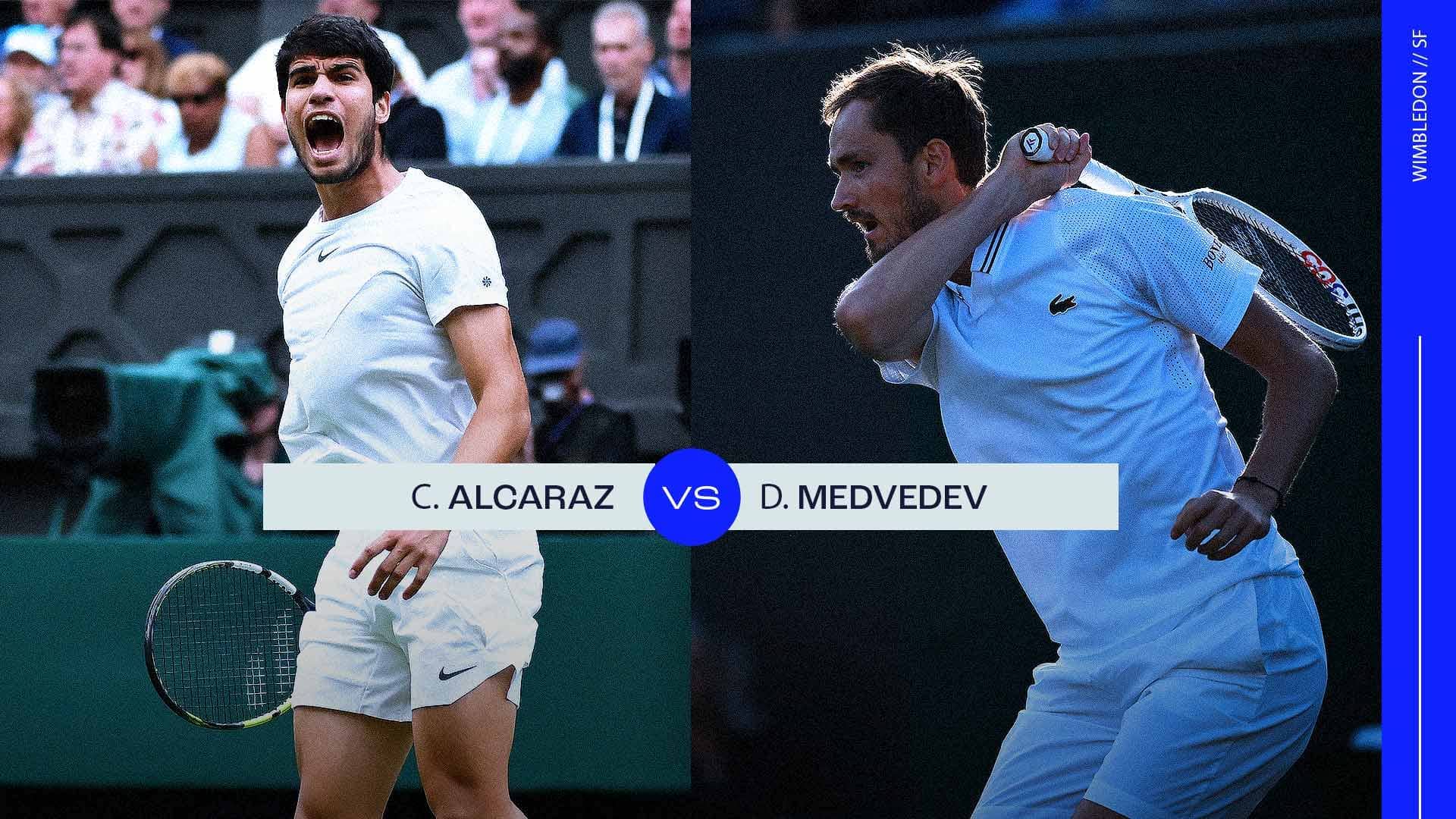 Carlos Alcaraz and Daniil Medvedev are 1-1 in their Lexus ATP Head2Head series.