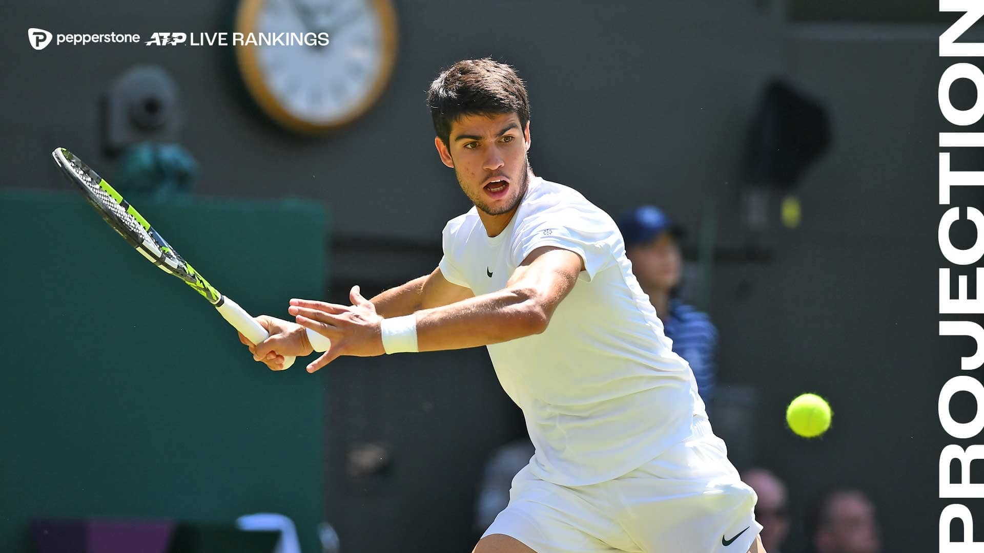 Carlos Alcaraz is No. 1 in the Pepperstone ATP Live Rankings heading into his Wimbledon final meeting with Novak Djokovic.