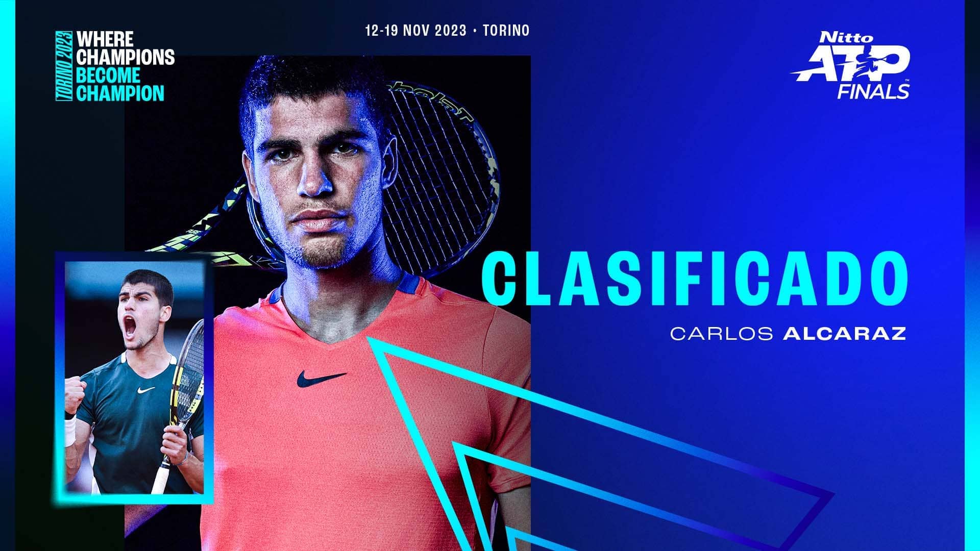 Carlos Alcaraz ha clasificado a las Nitto ATP Finals por segunda temporada consecutiva.