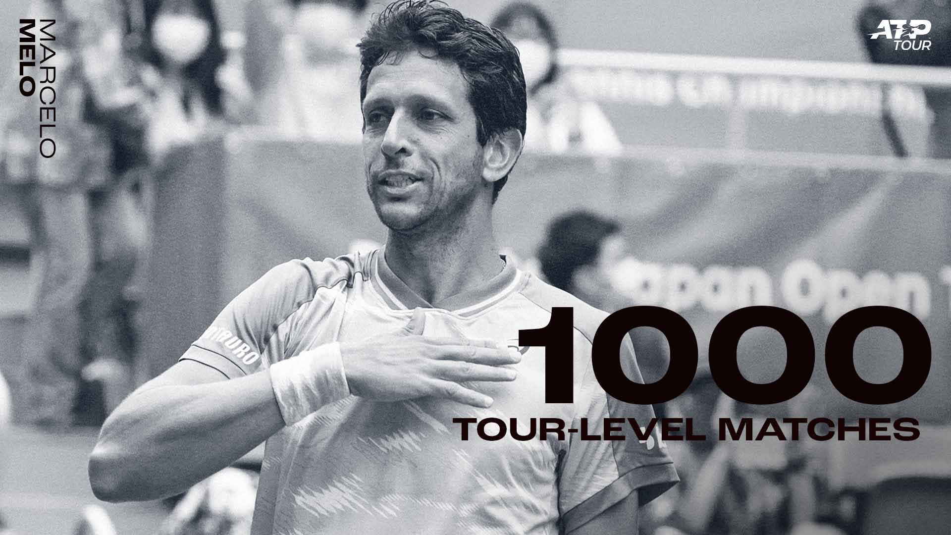 Marcelo Melo is the 14th player on record to reach 1,000 tour-level doubles matches.