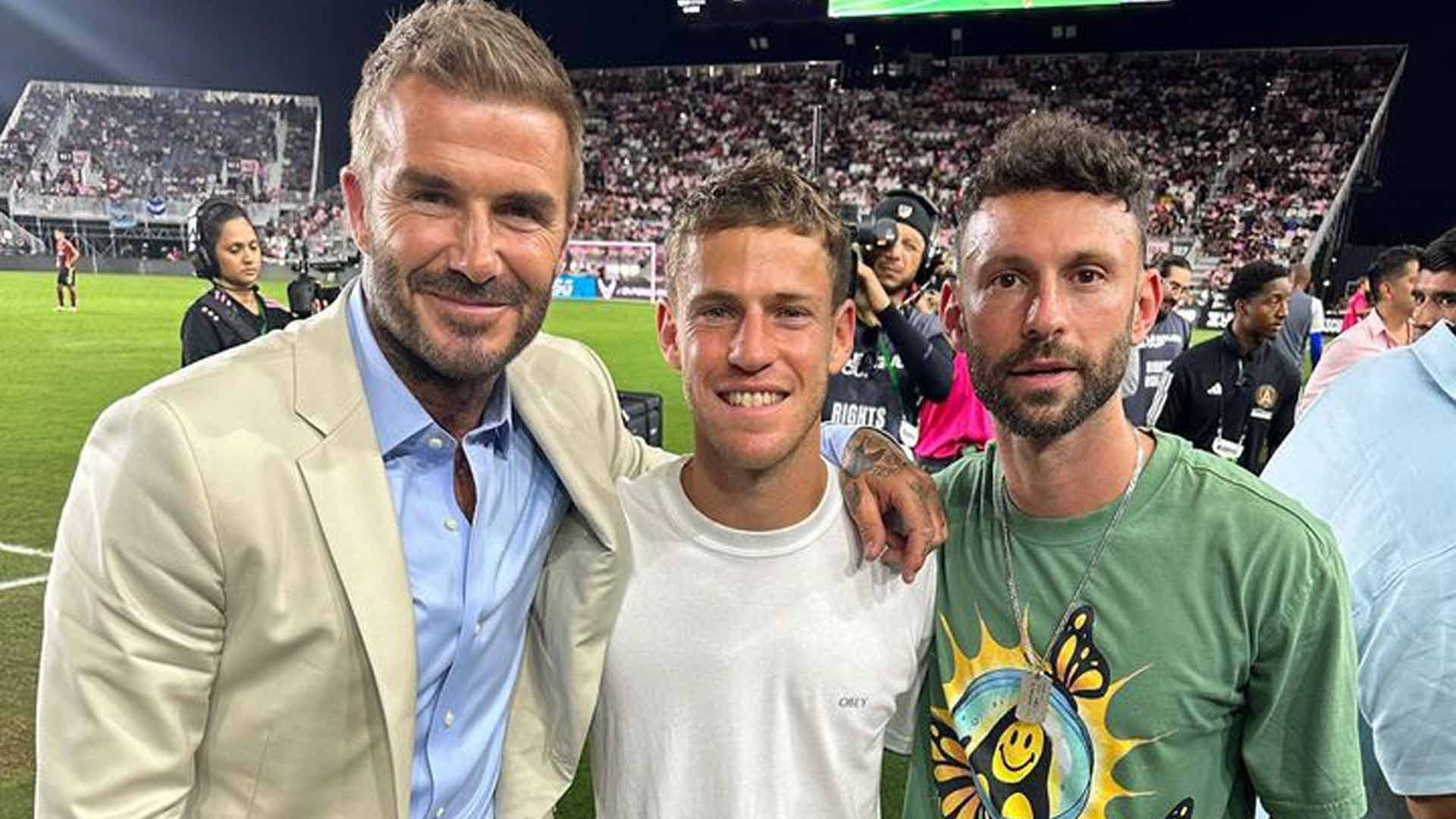 David Beckham, Diego Schwartzman and Matias Schwartzman