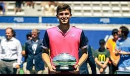 Luca Nardi wins the ATP Challenger Tour 125 event in Porto, Portugal.