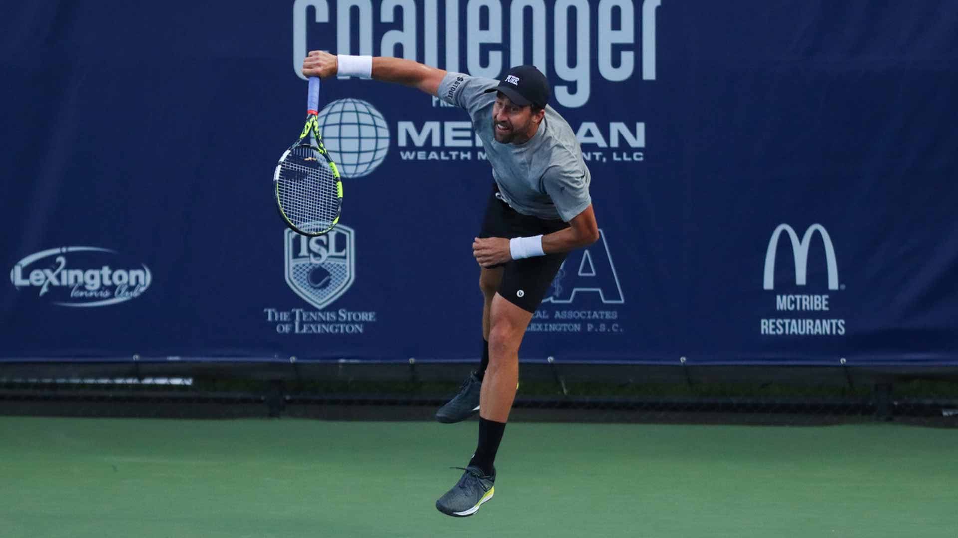 <a href='https://www.atptour.com/en/players/steve-johnson/j386/overview'>Steve Johnson</a> wins the ATP Challenger 75 event in Lexington, Kentucky.