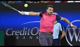 Stan Wawrinka wins 96 per cent (23/24) of his first-serve points to upset Frances Tiafoe in Cincinnati.