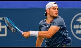 Jack Draper does not face a break point in his straight-sets win Monday in Winston-Salem against Nuno Borges.