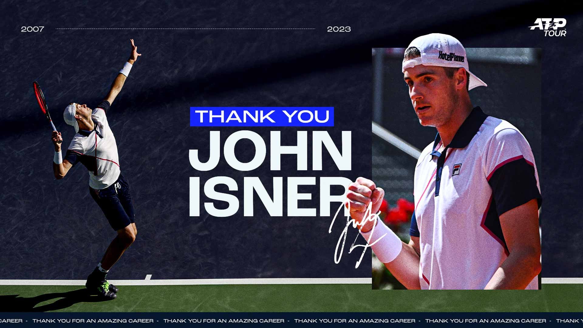 John Isner pasó 17 años en el ATP Tour.