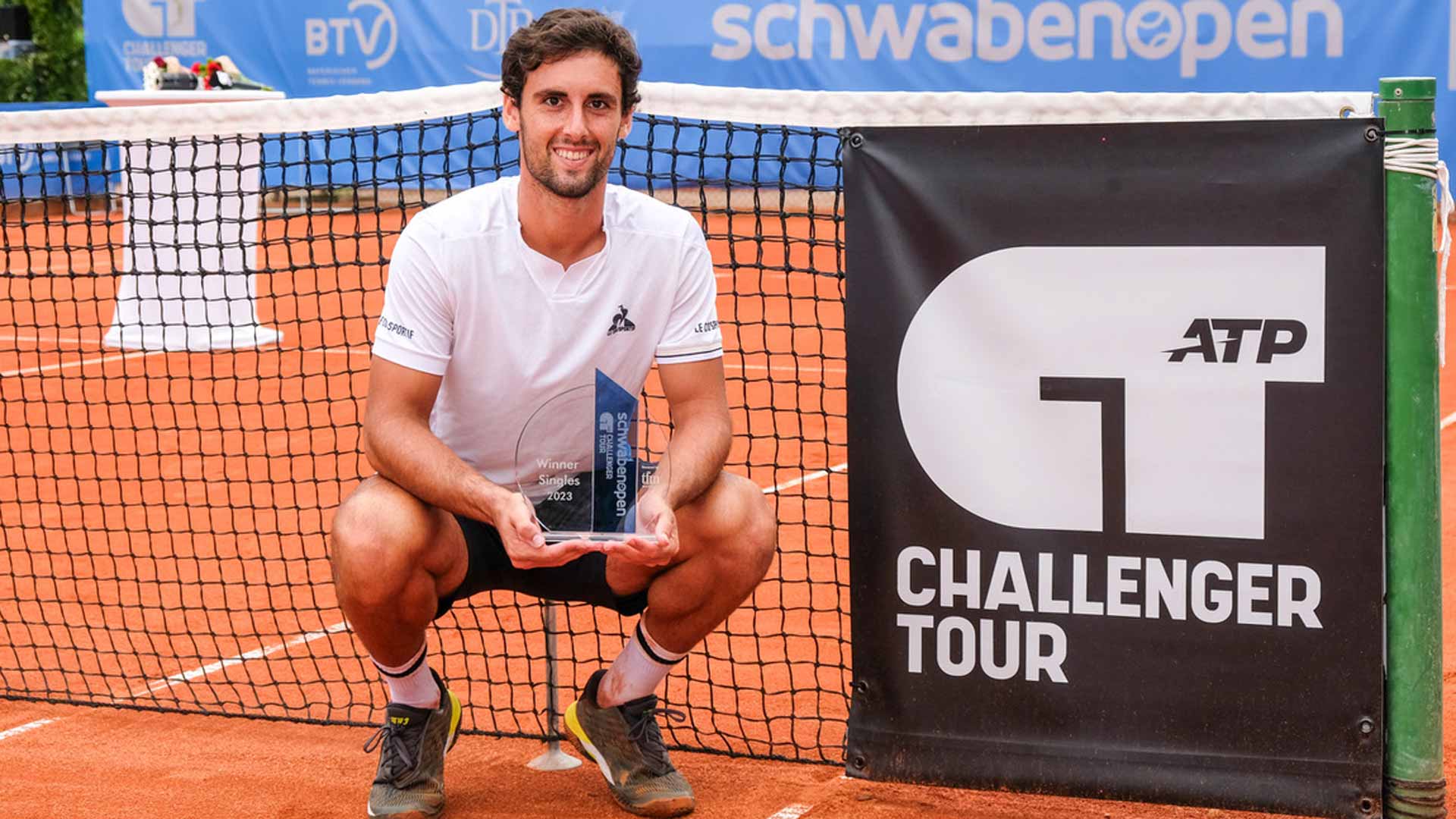 <a href='https://www.atptour.com/en/players/carlos-taberner/te16/overview'>Carlos Taberner</a> wins the Challenger 50 event in Augsburg, Germany.