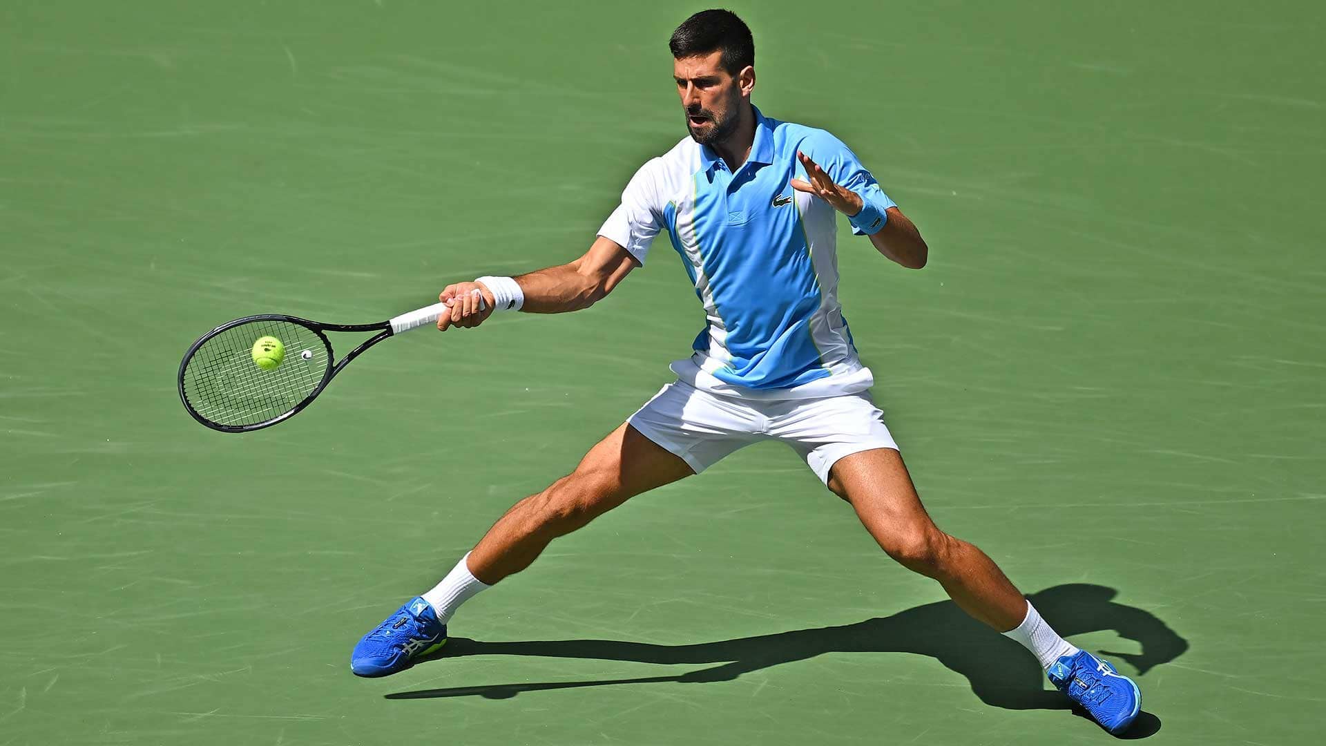 Novak Djokovic eases past Bernabe Zapata Miralles on Wednesday at the US Open.