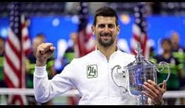 Novak Djokovic counts four US Open titles from 10 finals among his 24 major trophies.