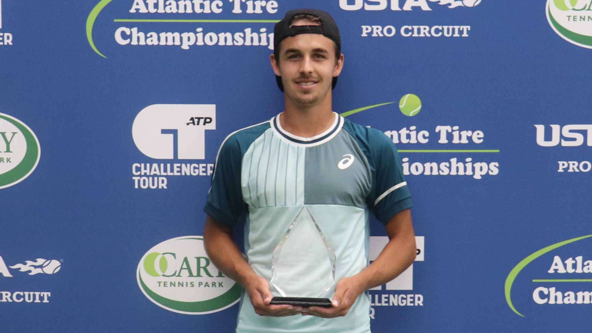 Zachary Svajda wins the Challenger 75 event in Cary, North Carolina.