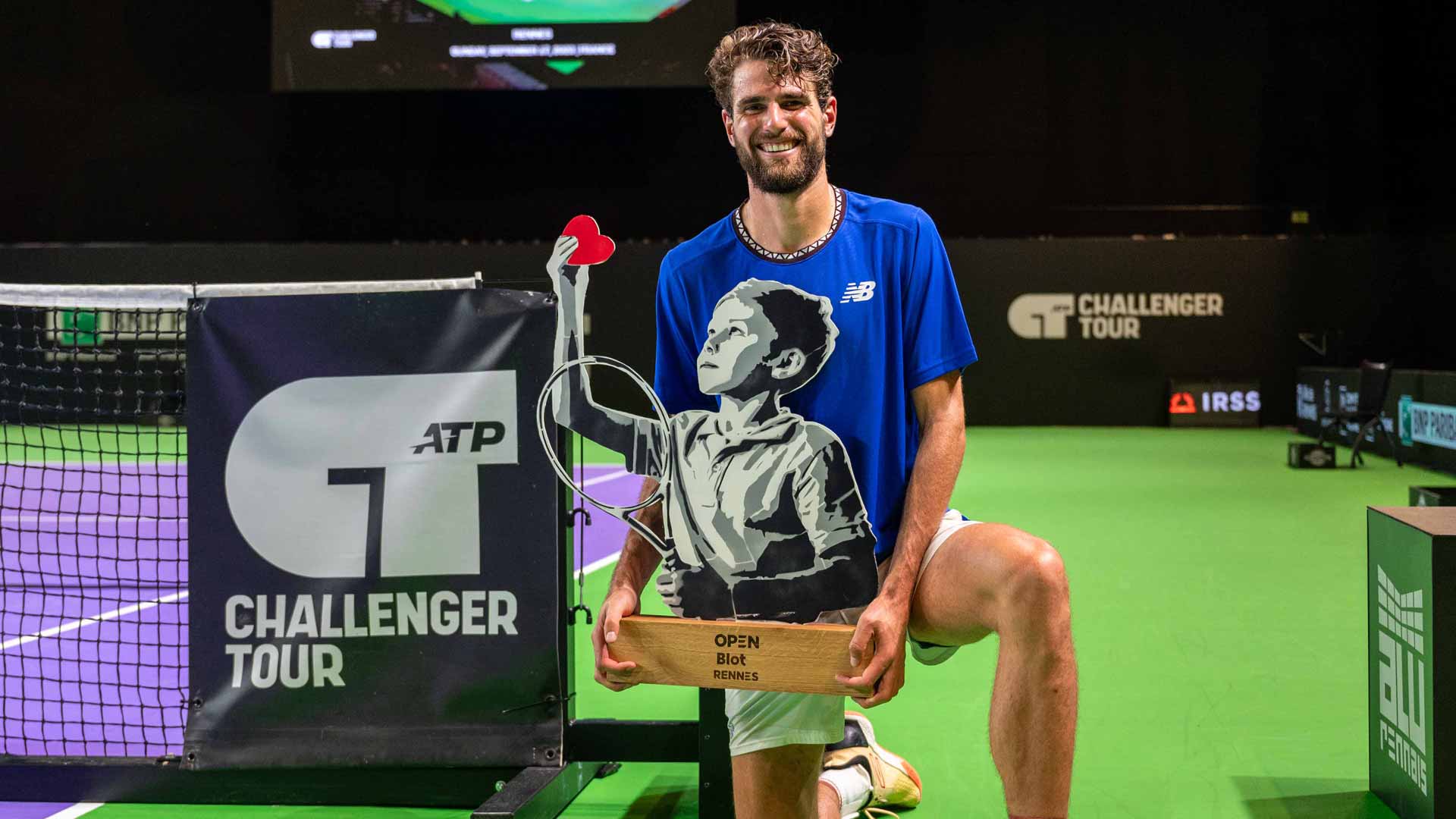 <a href='https://www.atptour.com/en/players/maxime-cressy/c0bc/overview'>Maxime Cressy</a> wins the Challenger 100 event in Rennes, France.