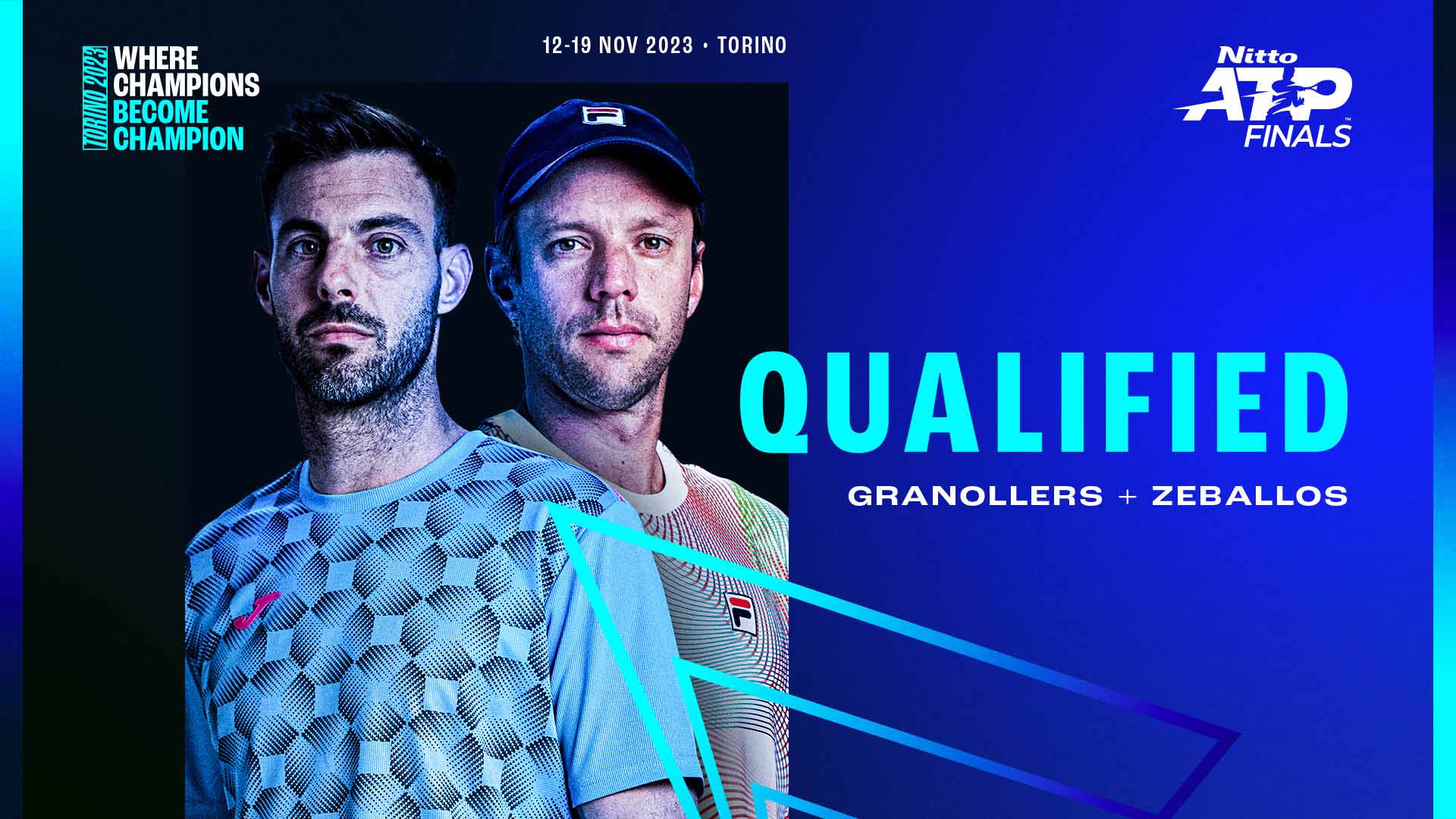 Marcel Granollers and Horacio Zeballos are the fifth doubles team to qualify for the 2023 Nitto ATP Finals.