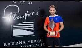 James Duckworth wins the Challenger 75 event in Playford, Australia.