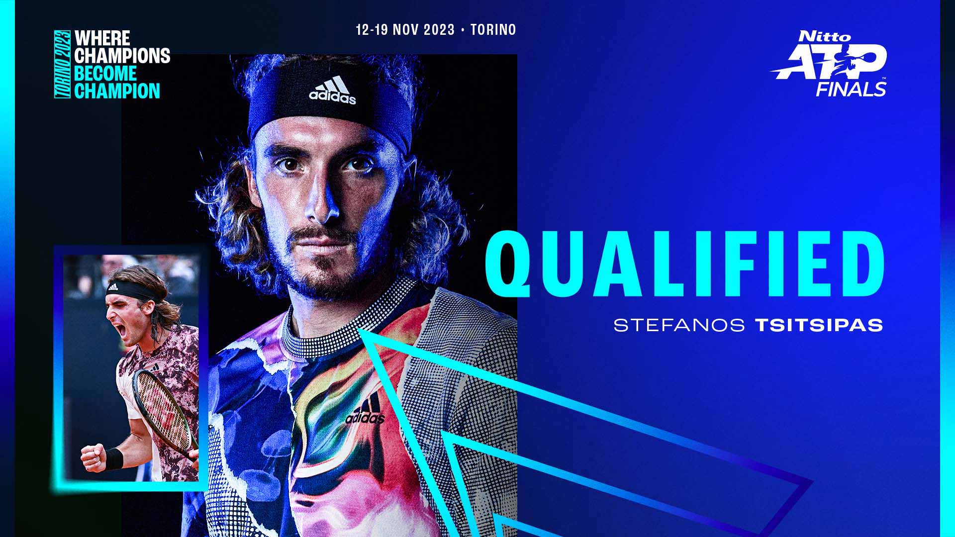 Stefanos Tsitsipas is the sixth singles player to qualify for the 2023 Nitto ATP Finals.