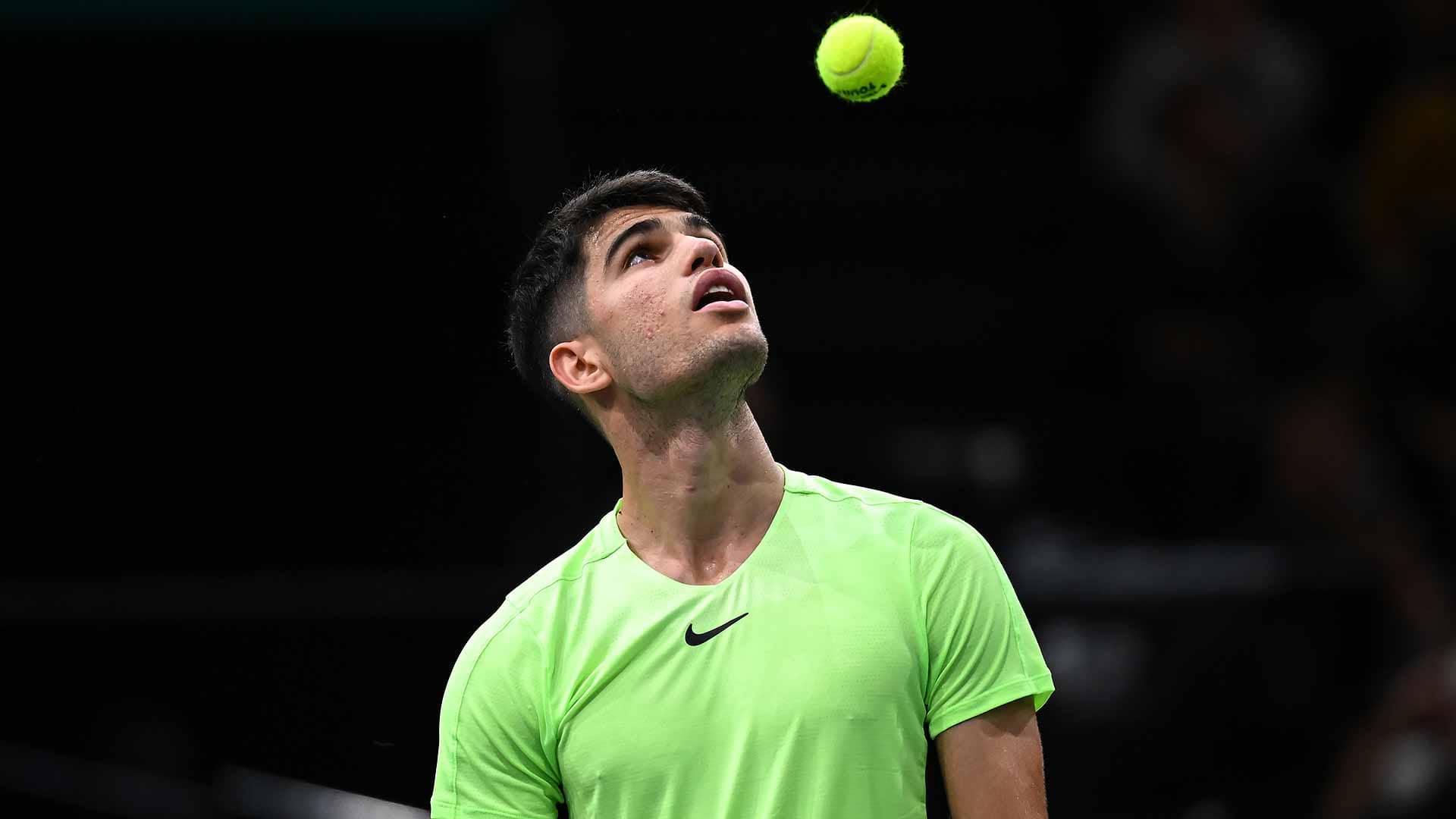 Carlos Alcaraz crashes out of the second round of the Rolex Paris Masters.