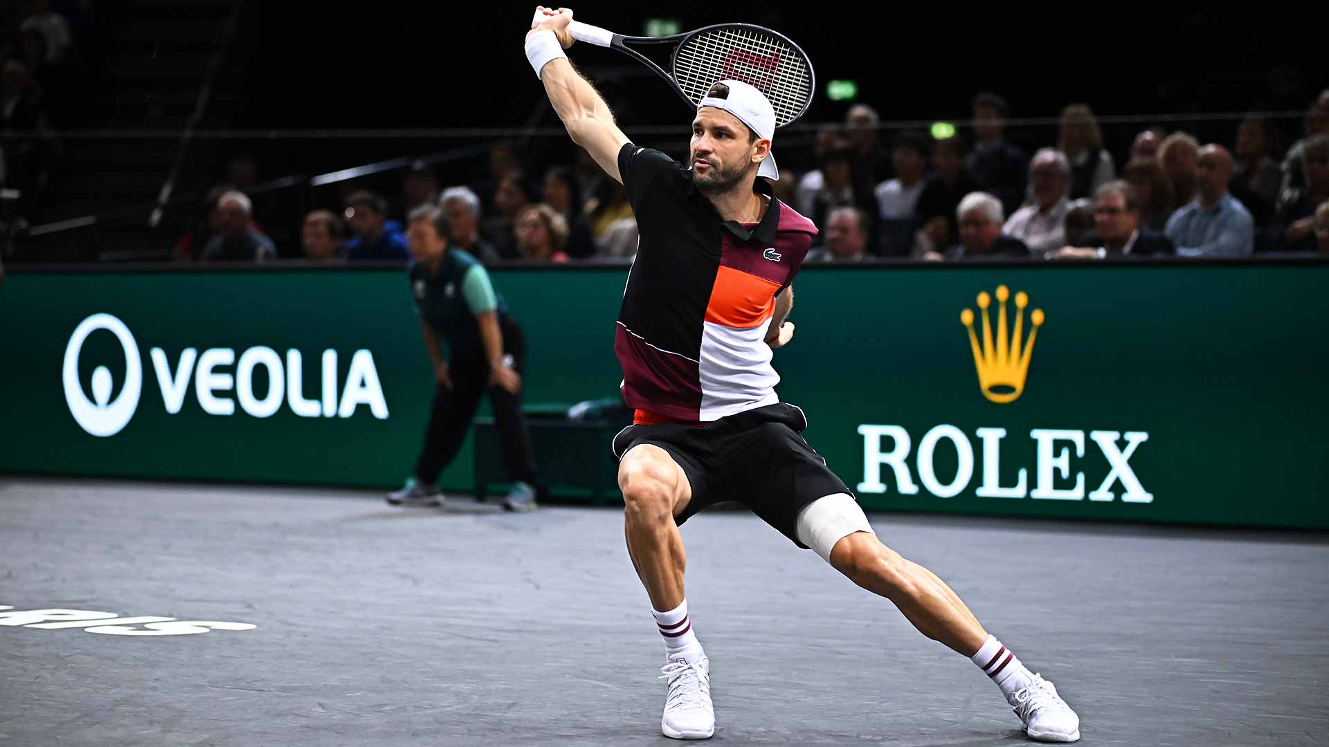 Grigor Dimitrov in Sunday's Paris final plays for his first title since winning the 2017 Nitto ATP Finals.