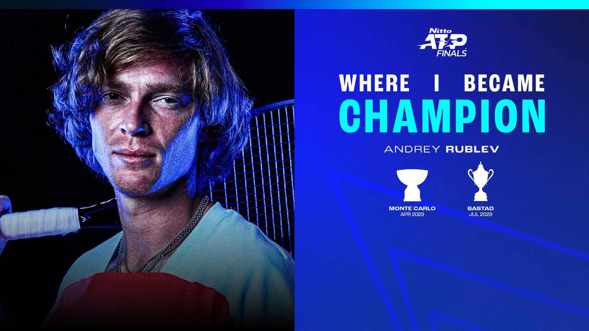 Andrey Rublev has won two tour-level titles during the 2023 season.
