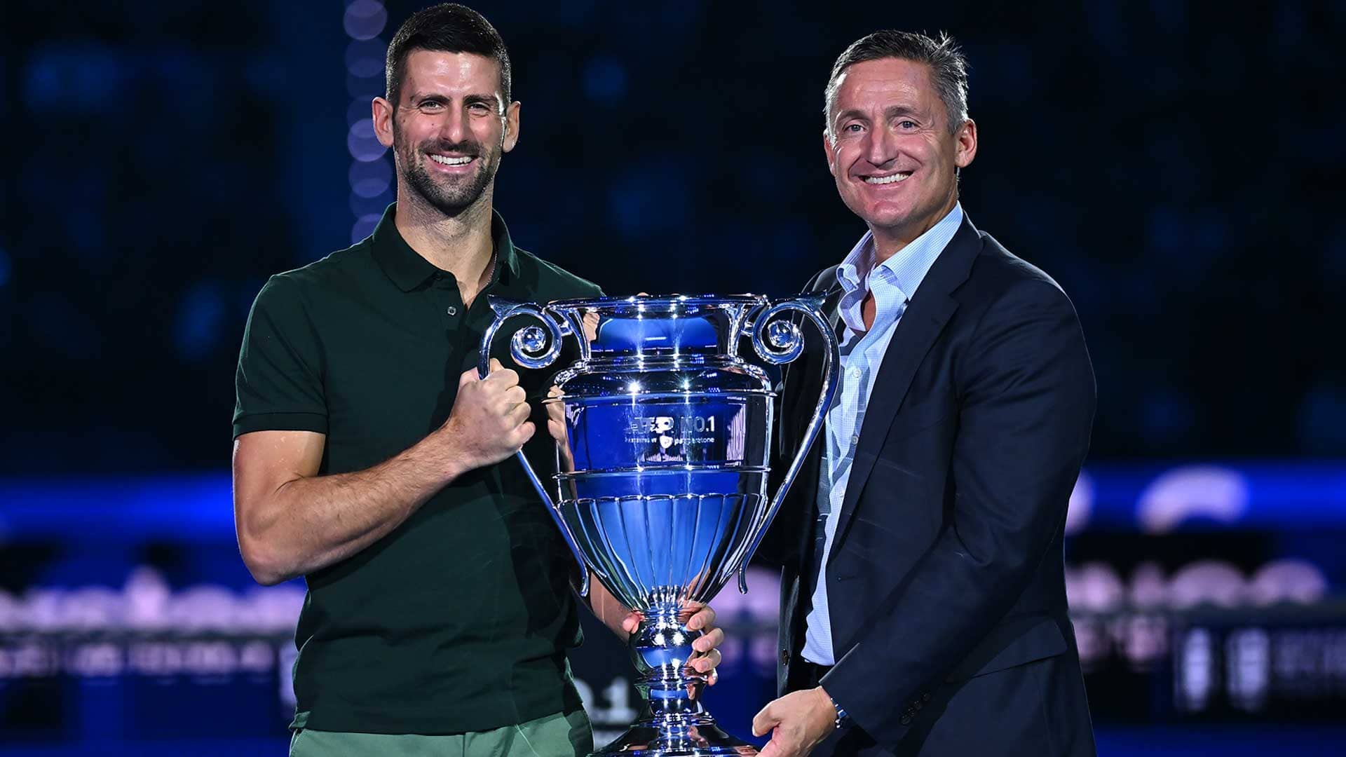 Novak Djokovic and Andrea Gaudenzi
