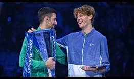 Novak Djokovic leads Jannik Sinner 4-1 in their Lexus ATP Head2Head series after his victory in the Nitto ATP Finals title match.