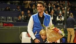 Pablo Andujar after playing his last professional match in Valencia.