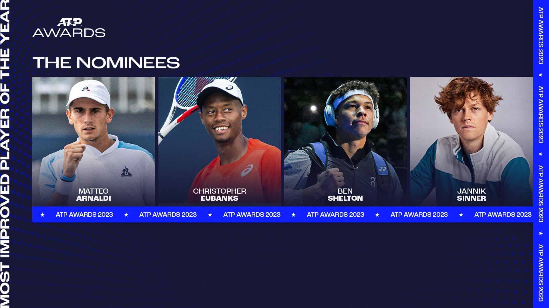 Arnaldi, Eubanks, Shelton, Sinner: Who Will Win Most Improved In 2023 ATP Awards?