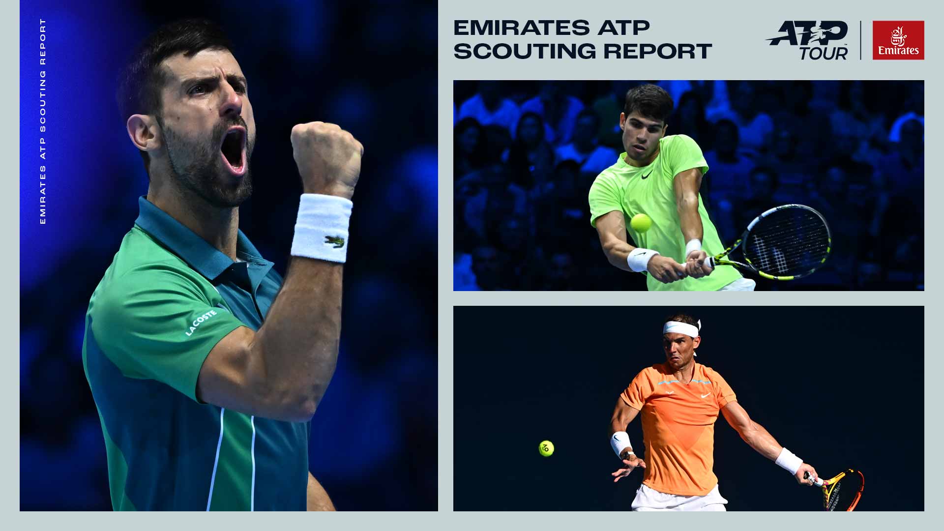 Novak Djokovic, Carlos Alcaraz and Rafael Nadal are among the players to watch in 2024.