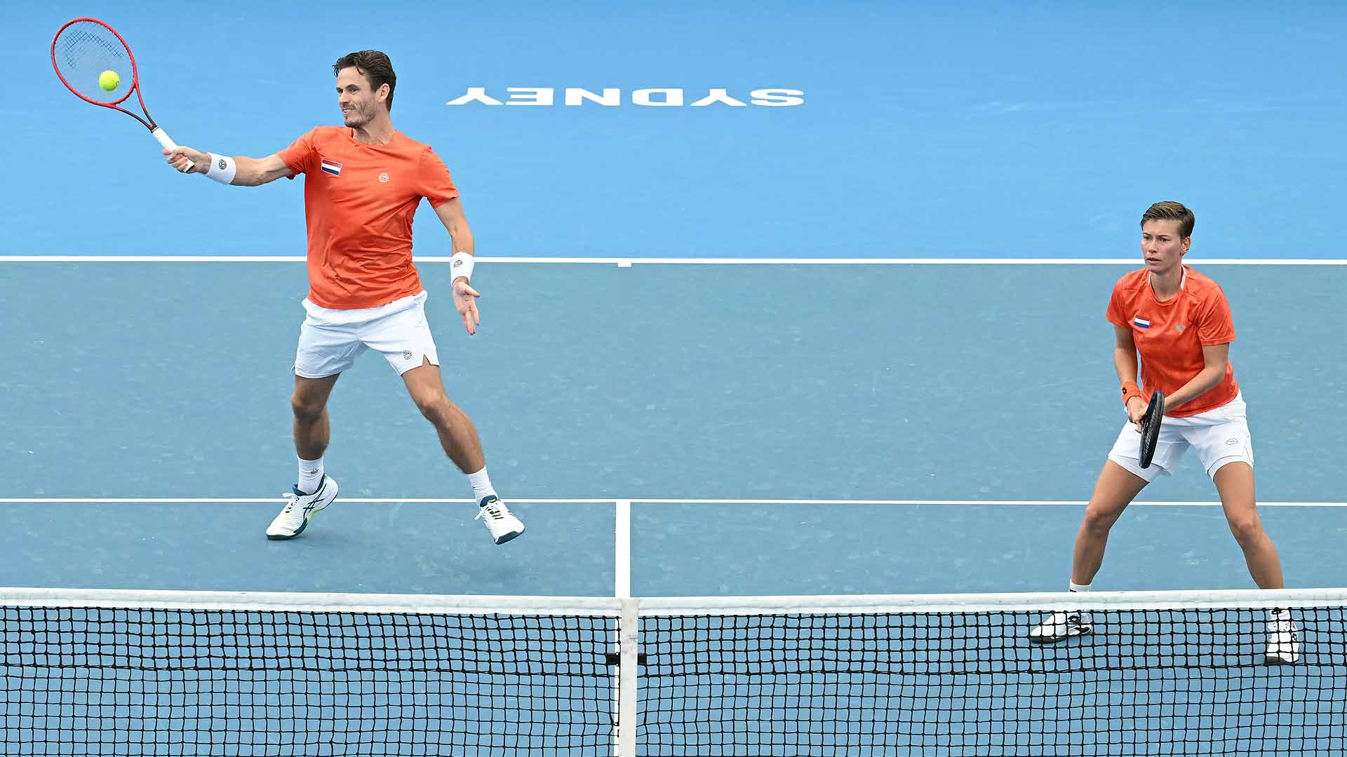 Wesley Koolhof and Demi Schuurs defeat Casper Ruud and Ulrikke Eikeri in straight sets on Saturday in Sydney.