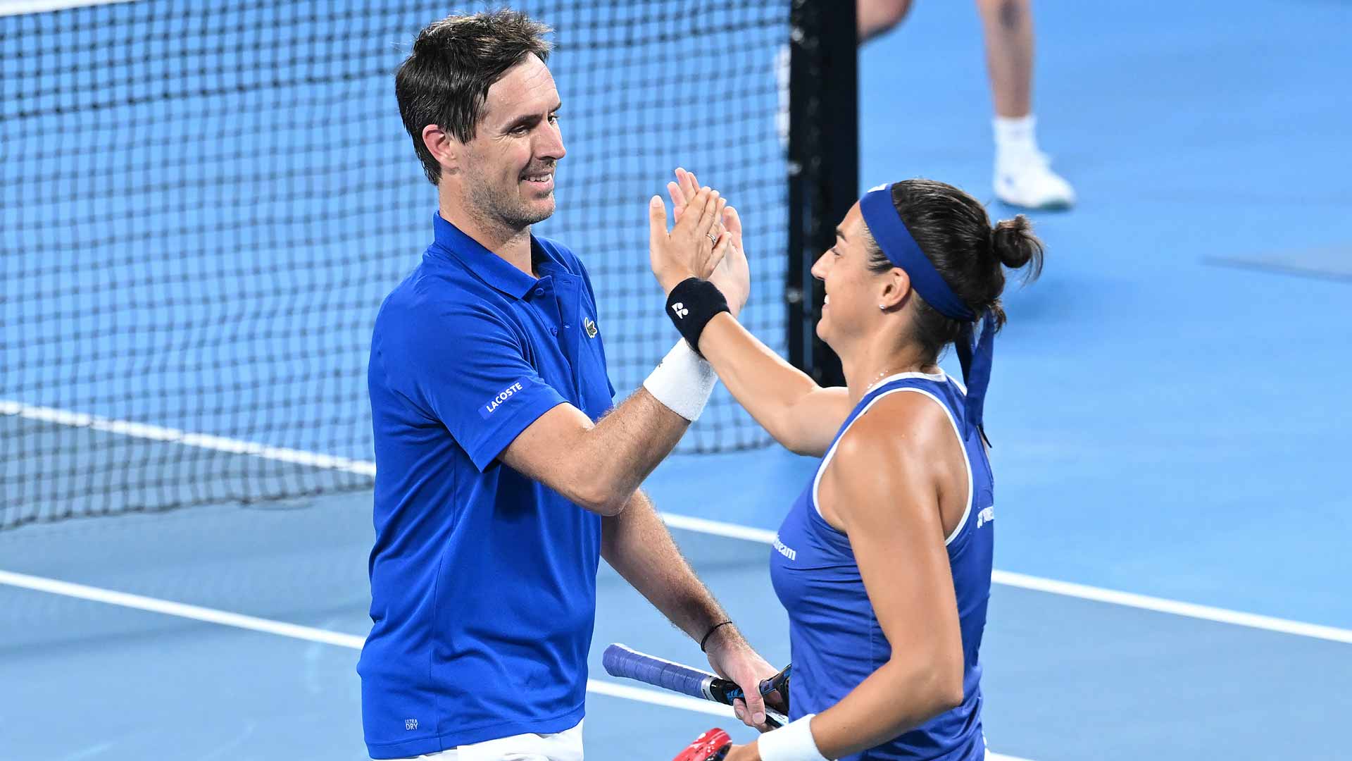 Edouard Roger-Vasselin and Caroline Garcia defeat Angelique Kerber and Alexander Zverev to clinch France's win against Germany.