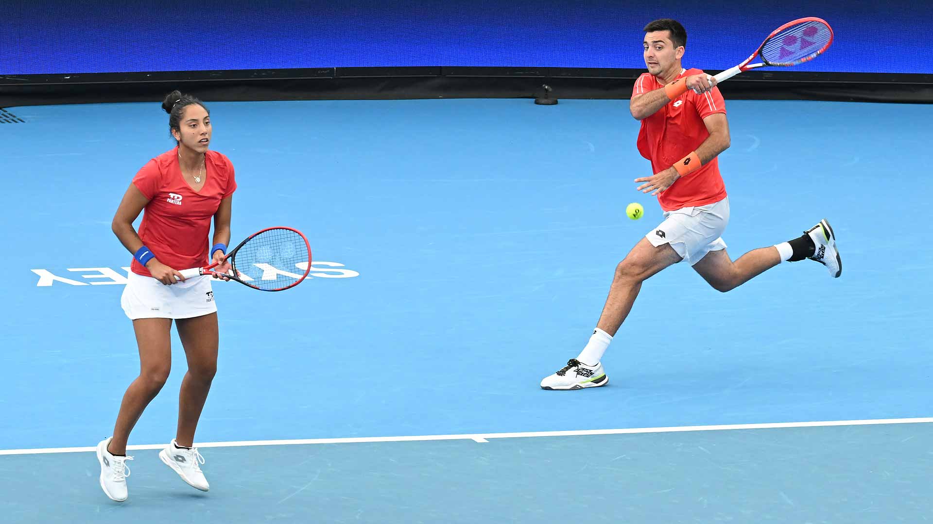 Daniela Seguel and Tomas Barrios Vera upset Maria Sakkari and Stefanos Tsitsipas on Tuesday in Sydney.