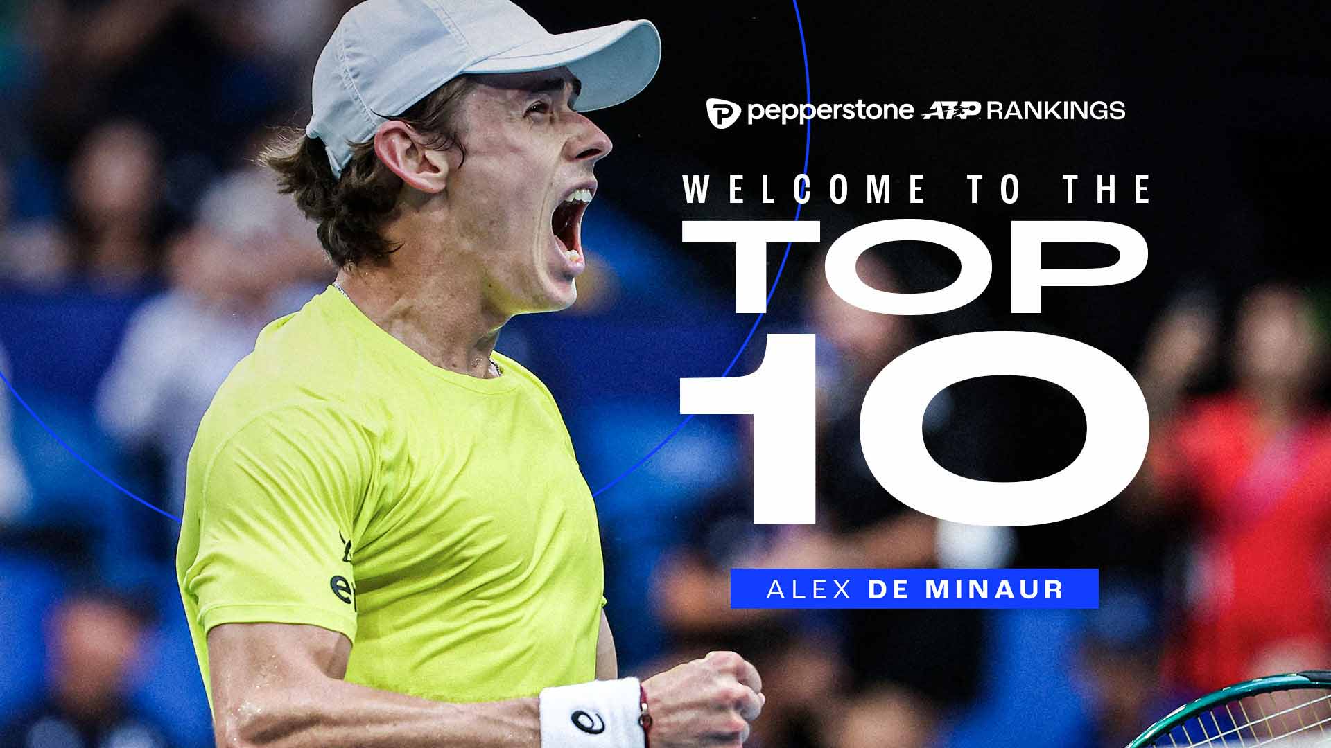 Alex de Minaur climbs to a career-high World No. 10 in the Pepperstone ATP Rankings.
