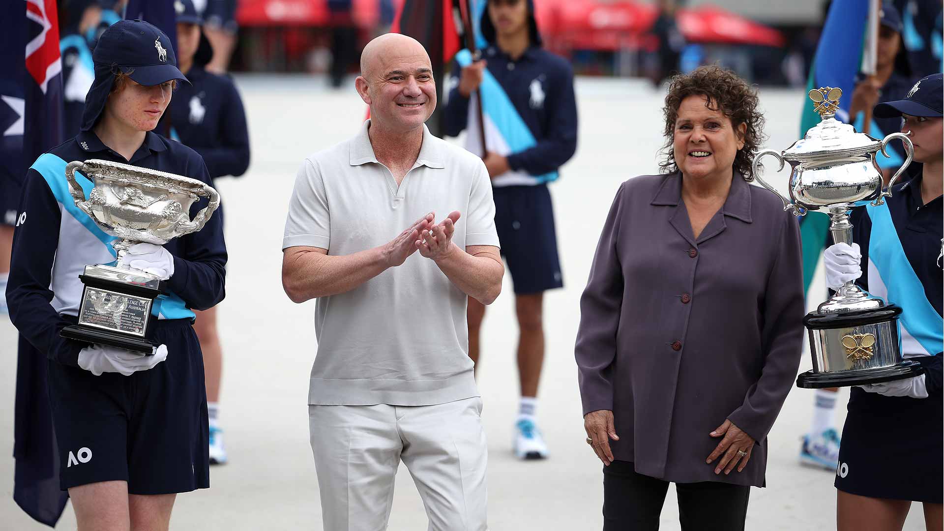 Andre Agassi arrives at Australian Open, chats with Carlos Alcaraz, ATP  Tour