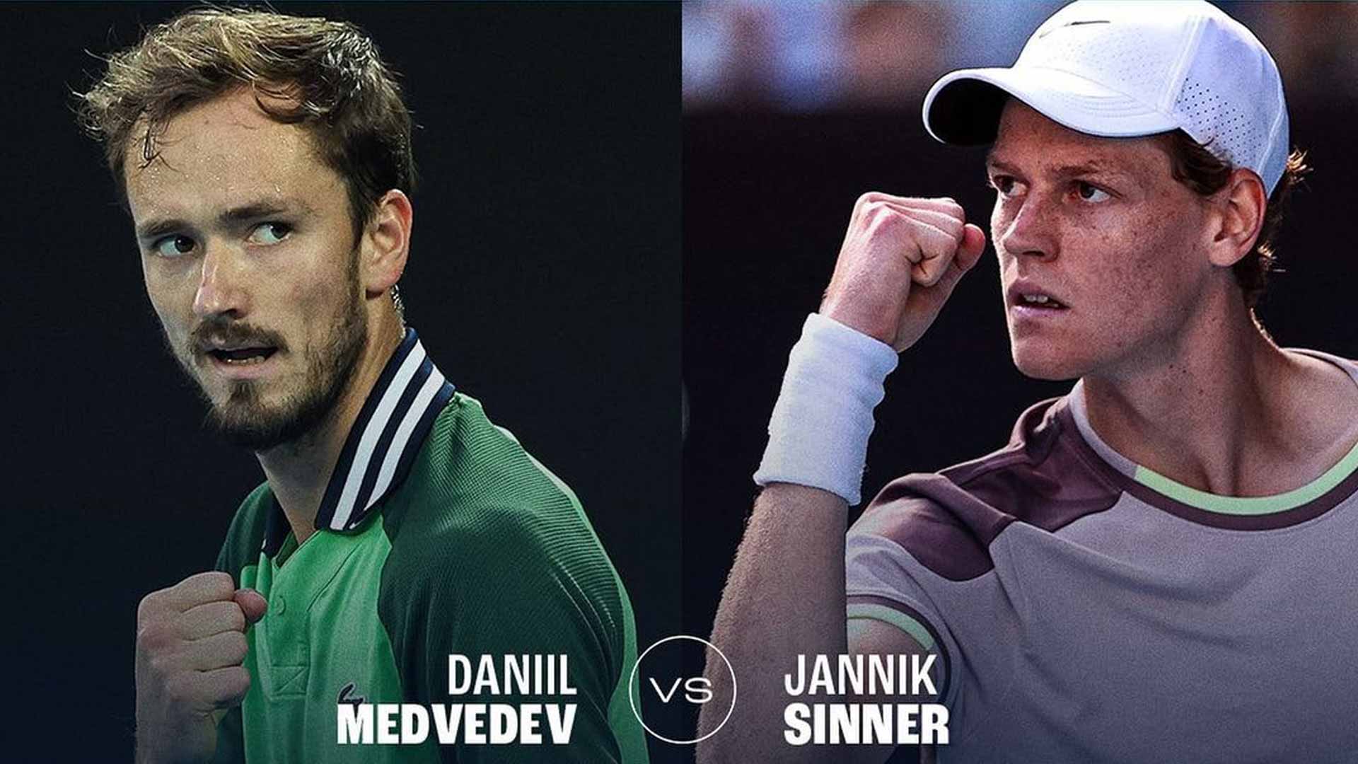 Daniil Medvedev leads Jannik Sinner 6-3 in the pair's Lexus ATP Head2Head series.