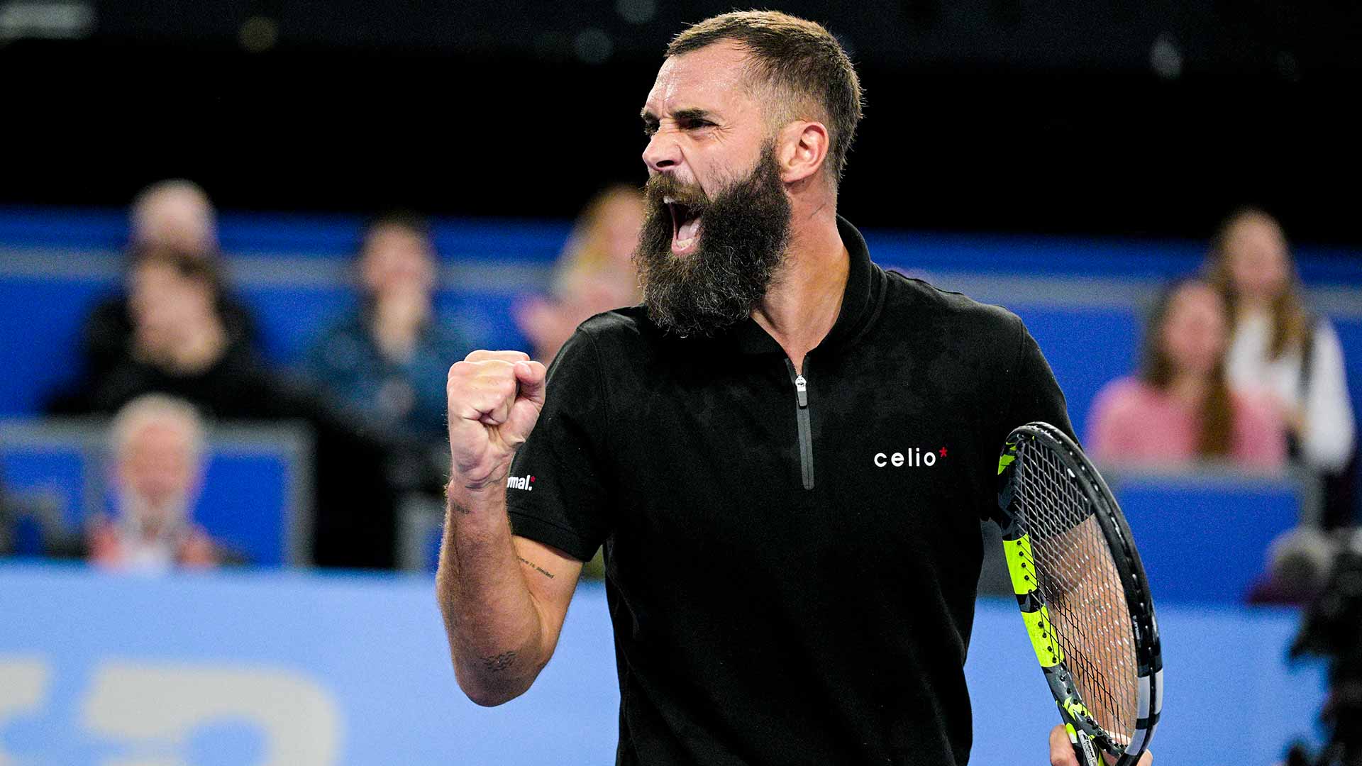 Benoit Paire defeats Andy Murray on Monday in Montpellier.