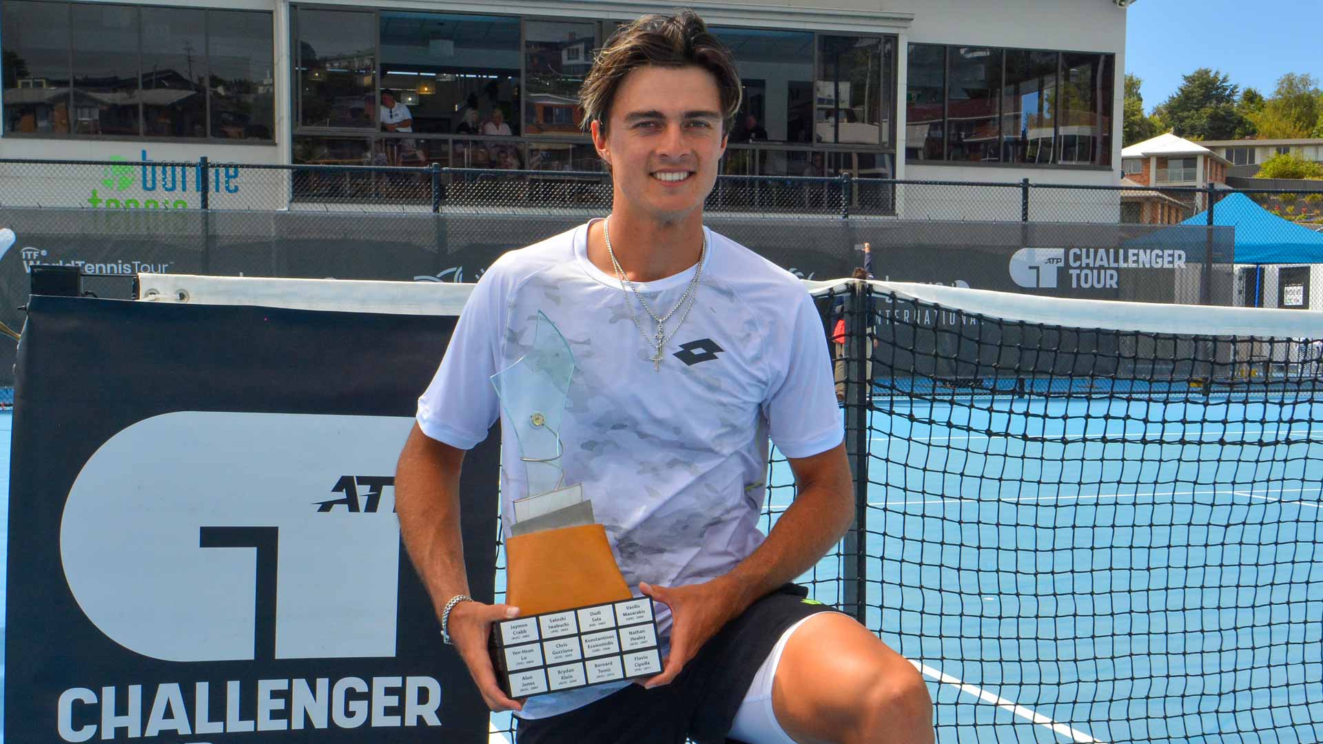 <a href='https://www.atptour.com/en/players/adam-walton/w09e/overview'>Adam Walton</a> wins the ATP Challenger 75 event in Burnie, Australia.