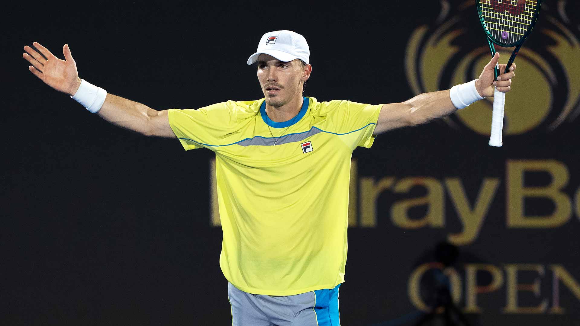 Patrick Kypson celebrates his first ATP Tour win in Delray Beach.