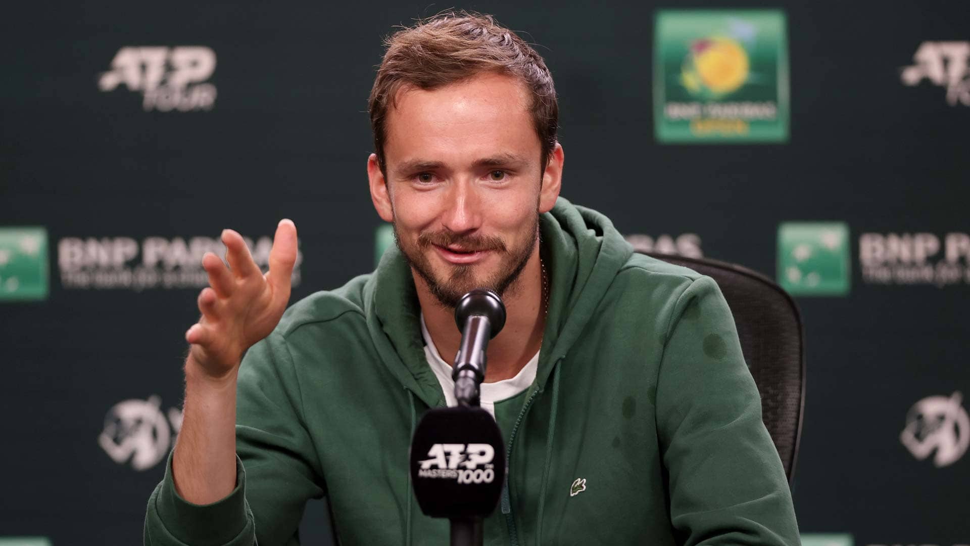 Daniil Medvedev reached his first Indian Wells final last season. 